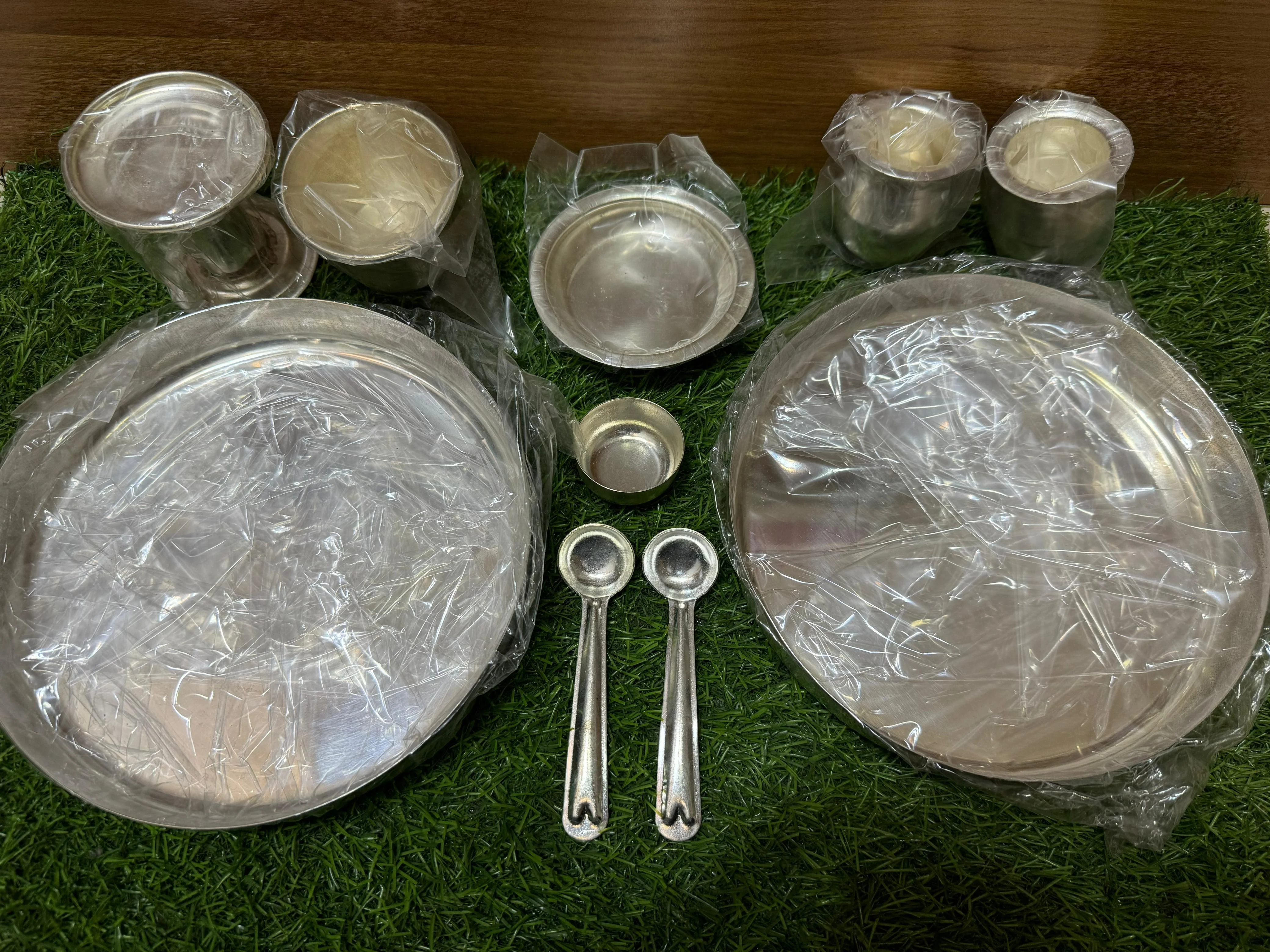 Jain German Silver Pooja Thali Set